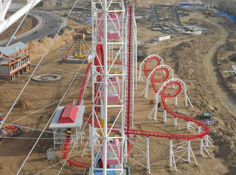 Large roller coaster track