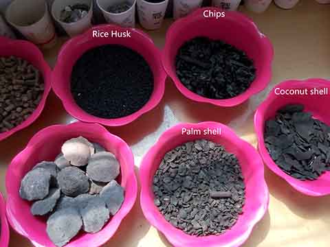 Charcoal samples