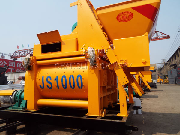 JS1000 twin shaft concrete mixers for sale