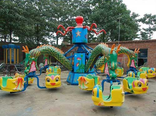Amusement park rides, kiddie octopus ride for kids