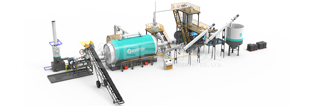 Continuous Tyre Pyrolysis Plant in India