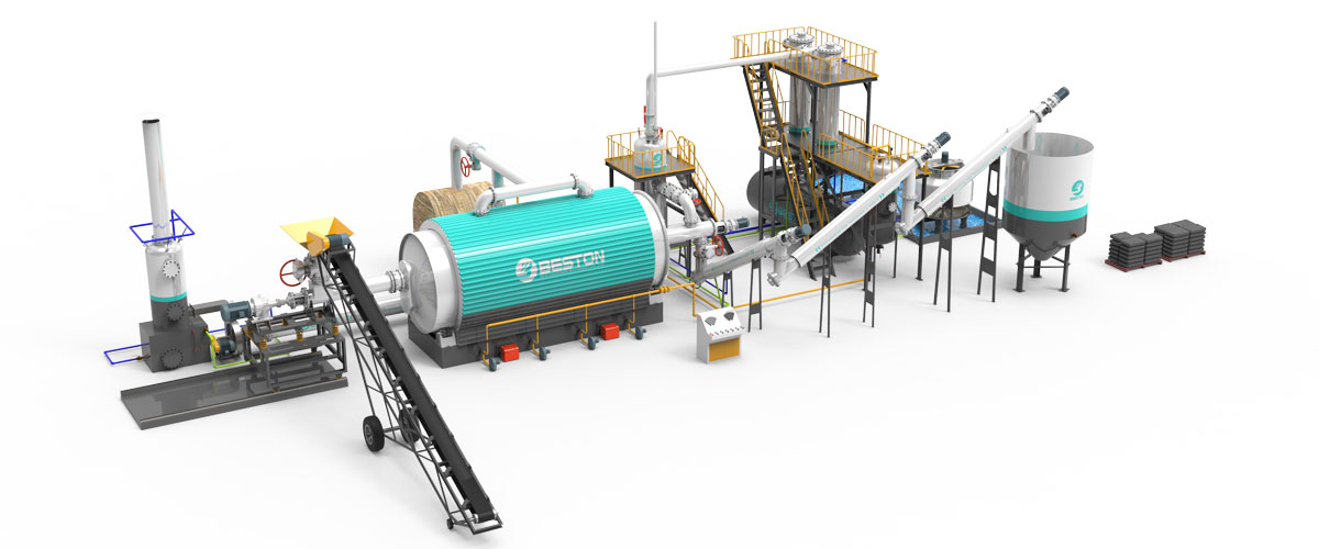 Continuous Waste Tyre Pyrolysis Plant